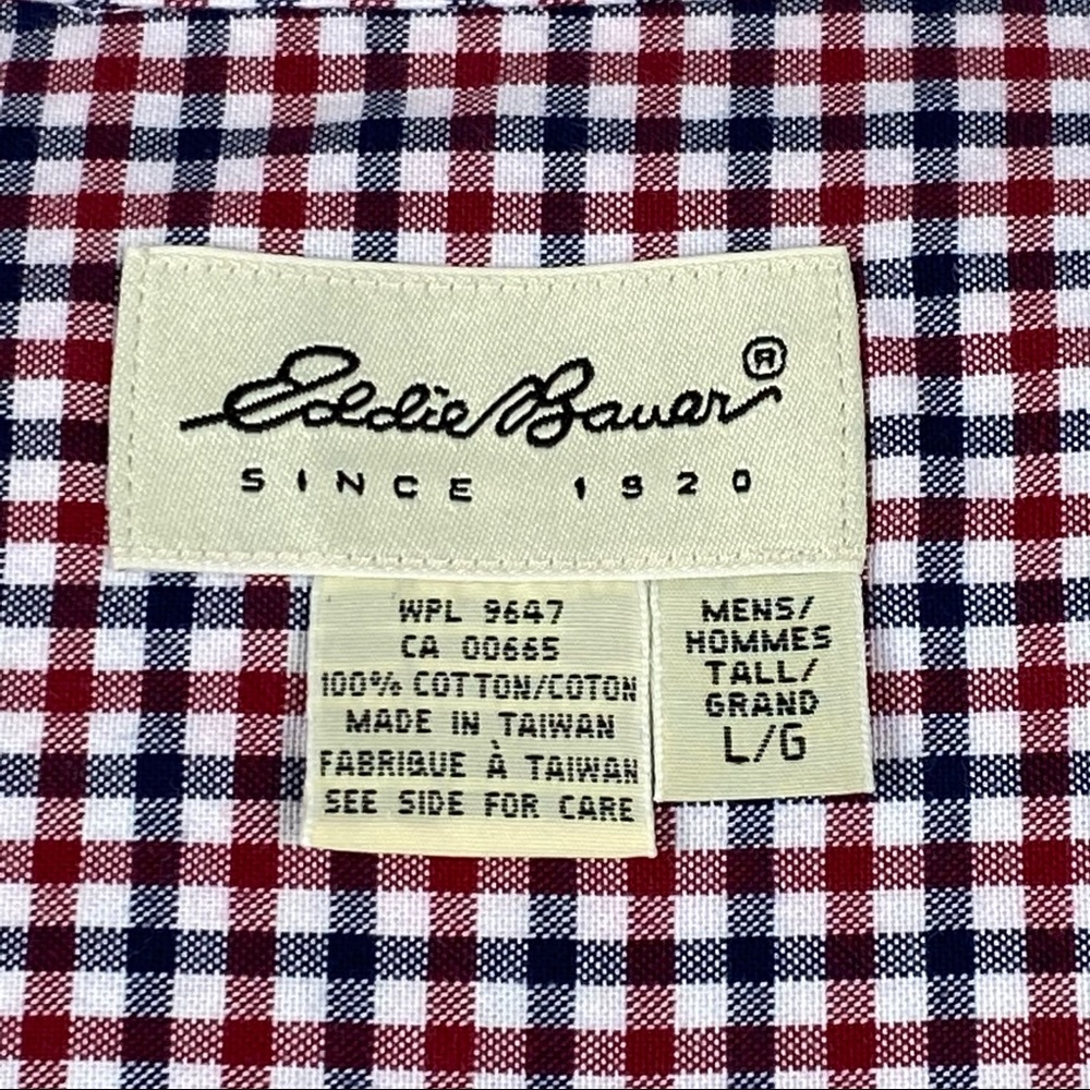 Eddie Bauer Red & Blue Short Sleeve Large-Tall - Picture 5 of 9